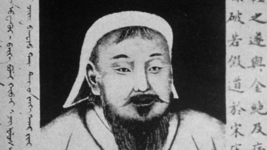Чингис хааны хөрөг зургийг дэвсэлсэн...