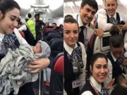 12800 м-ийн өндөрт нисэх багийнхан хүүхэд эх барьжээ turkish