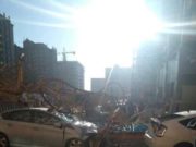 Орон сууцны барилгаас кран унажээ! Altai constraction