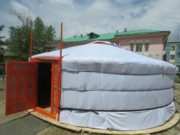 “Наркологийн” эмнэлэгт иж бүрэн таван ханатай гэр өглөө narkologiin_emneleg-mongol-ger-ogloo