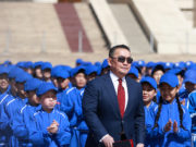 Ерөнхийлөгч Х.Баттулга 2222 сурагчийн хамтаар ШҮЛЭГ уншлаа Battulga-tusgaar-togtnol-2019